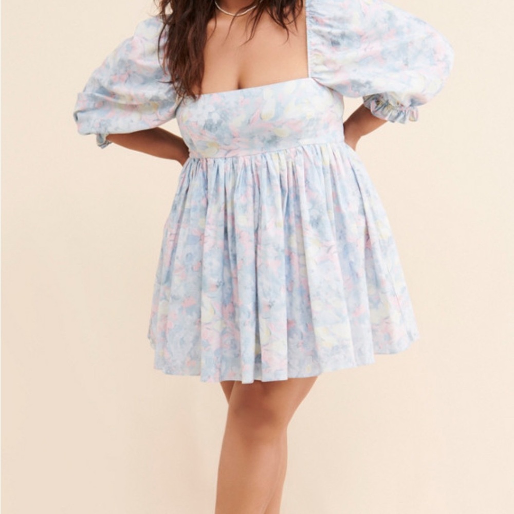 Selkie Pastel Floral Mini Dress - Picture 2 of 5